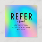 Logo und Markenname für Holographic Unicorn Rainbo Empfehlungskarte (Vorderseite)