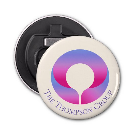 Logo und Name der Firma für kundenspezifische Gesc Flaschenöffner (Vorderseite)