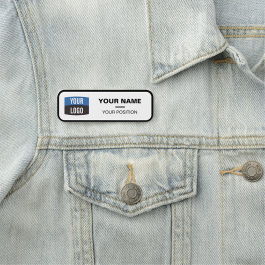 Logo und Name des benutzerdefinierten Mitarbeiterz Namensschild (Beispiel)