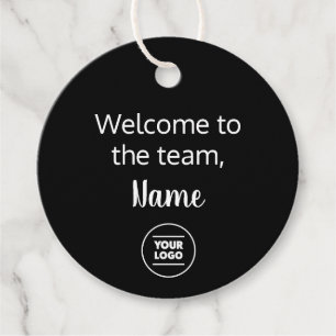 Logo und Name hinzufügen Geschenkanhänger