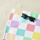 Logo und Name Markierte Pastellfarben Strandtuch (Beispiel)