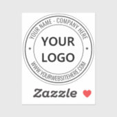 Logo und Personalisierter Aufkleber für Unternehme (Blatt)