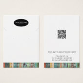 Logo- und QR-Code-Anhänger Ohrring Display-Karte (Vorne & Hinten)