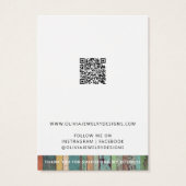 Logo- und QR-Code-Anhänger Ohrring Display-Karte (Rückseite)