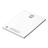 Logo und QR-Code des Golfklubs unmarkiert Notizblock (Rotiert)