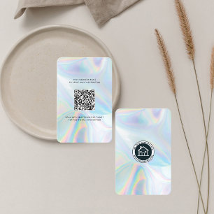 Logo und QR-Code DIY Holografische Benutzerdefinie Visitenkarte
