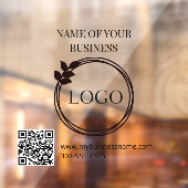 Logo- und QR-Code-Fensterklammern Fensteraufkleber (Blatt 2)