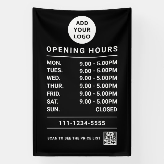 Logo und Qr-Code für Black Business Openings Banner (Vertikal)