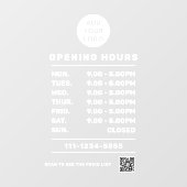 Logo und QR-Code für kundenspezifische Geschäftsöf Fensteraufkleber (Blatt)