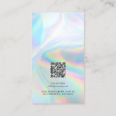 Logo- und QR-Code-Holographic Earring Display Card Visitenkarte (Rückseite)