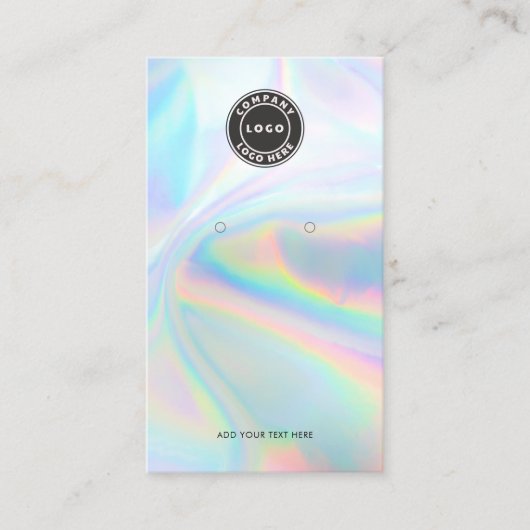 Logo- und QR-Code-Holographic Earring Display Card Visitenkarte (Vorderseite)