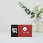 Logo und QR-Code | Minimalistisches Berufliches Sc Visitenkarte (Stehend Vorderseite)