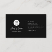 Logo und QR-Code | Minimalistisches Berufliches Sc Visitenkarte (Rückseite)