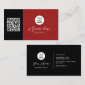 Logo und QR-Code | Minimalistisches Berufliches Sc Visitenkarte (Vorne/Hinten)