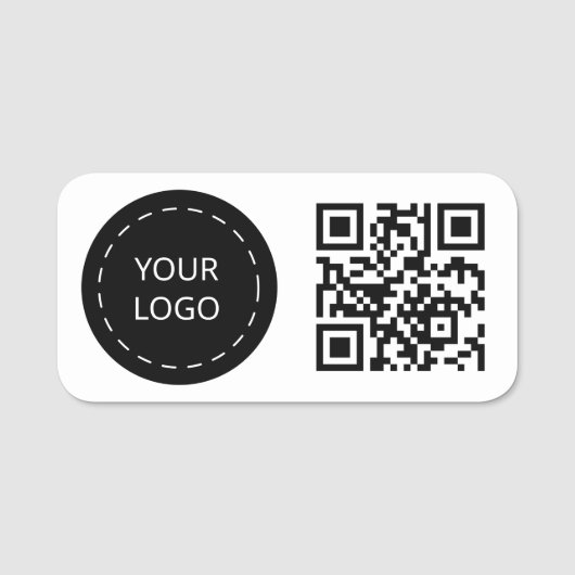 Logo und QR-Code Namensschild (Vorderseite)