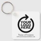 Logo und QR-Code Personalisiert Business Schlüsselanhänger (Vorderseite)