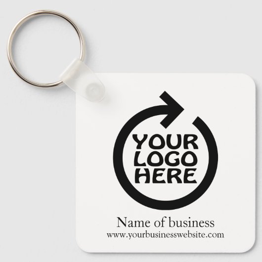 Logo und QR-Code Personalisiert Business Schlüsselanhänger (Vorderseite)