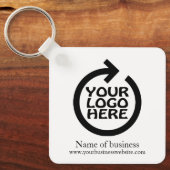 Logo und QR-Code Personalisiert Business Schlüsselanhänger (Vorderseite)