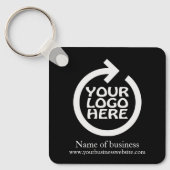 Logo und QR-Code Personalisiert Business Schlüsselanhänger (Vorderseite)