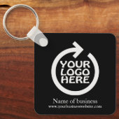 Logo und QR-Code Personalisiert Business Schlüsselanhänger (Vorderseite)