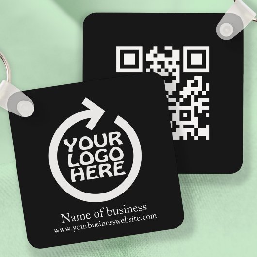 Logo und QR-Code Personalisiert Business Schlüsselanhänger