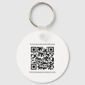 Logo und QR-Code Real Anwesen Werbung Schlüsselanhänger (Rückseite)