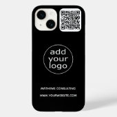 Logo und QR-Code schwarz | MINIMALISTISCH Case-Mate iPhone Hülle (Rückseite)