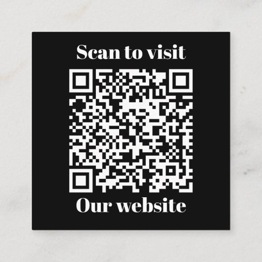 Logo und QR-Code-Visitenkarte Quadratische Visitenkarte (Rückseite)