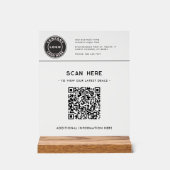 Logo und QR-Code Website Moderne Business Deals Acrylschild (Vorderseite)