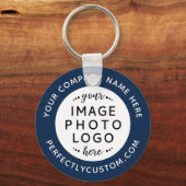 Logo und Schlüsselanhänger in blau-blau-weiß (Vorderseite)