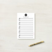 Logo und Slogan für Unternehmen Post-it Klebezettel (Auf Schreibtisch)