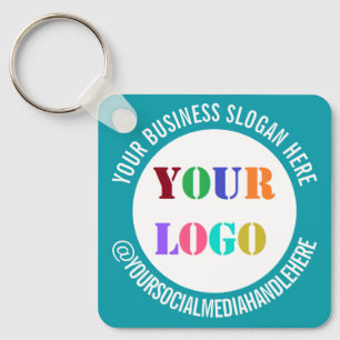 Logo und Social Media der Werbefirma Schlüsselanhä Schlüsselanhänger
