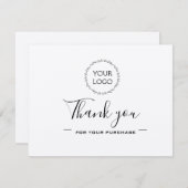 Logo und Social Media elegante Kraftkarte Begleitkarte (Vorne/Hinten)