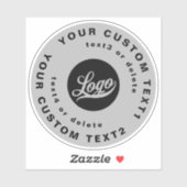 Logo und Text auf Clear Vinyl Business Water Bottl Aufkleber (Blatt)