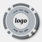 Logo und Text-Business-Werbemittel Blau Pokerchips (Rückseite)