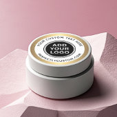 Logo und Text für den Goldene Farbverlauf Runder Aufkleber