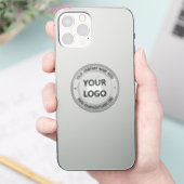 Logo und Text für Ihr Unternehmen Aufkleber (Telefon)