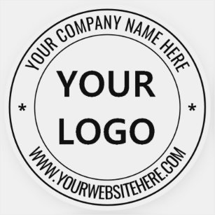 Logo und Text für Ihr Unternehmen Aufkleber
