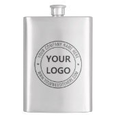 Logo und Text für Ihr Unternehmen Flachmann (Vorderseite)