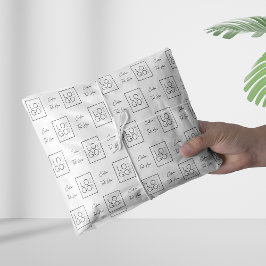 Logo und Text für Unternehmen mit benutzerdefinier Seidenpapier