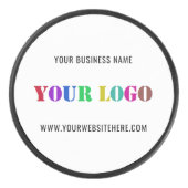 Logo und Text-Hockey-Vorlage für benutzerdefiniert Eishockey Puck (Vorderseite)