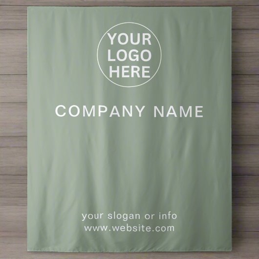 Logo und Text im Format "Grün" in der Bildsprache Wandteppich