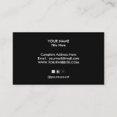 Logo und Text im Gold-Hintergrund anpassbar Visitenkarte (Rückseite)