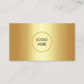 Logo und Text im Gold-Hintergrund anpassbar Visitenkarte (Vorderseite)