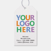 Logo und Text individuell angepasst Geschenkanhänger (Vorderseite)