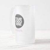 Logo und Text Mattglas Bierglas (Vorderseite Links)
