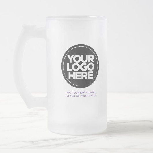 Logo und Text Mattglas Bierglas (Links)