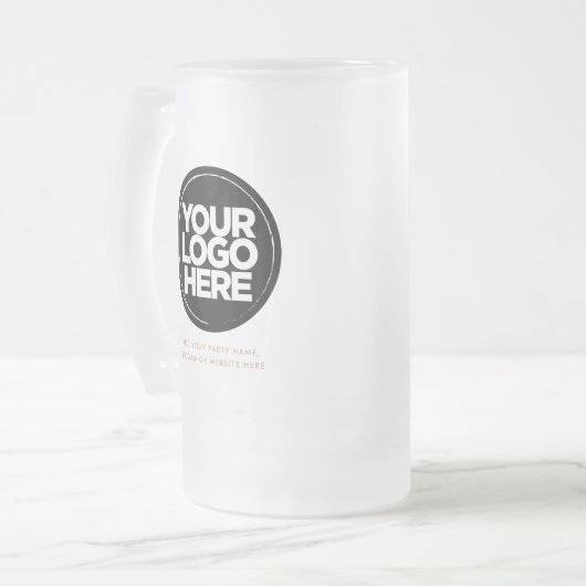 Logo und Text Mattglas Bierglas (Vorderseite Links)