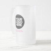 Logo und Text Mattglas Bierglas (Vorderseite Links)