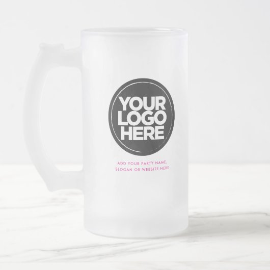 Logo und Text Mattglas Bierglas (Links)